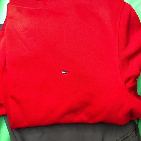 Tommy Hilfiger Men's Premium Flag Embroidery Terry Cotton Sweatshirt Size Large - Picture 8 of 12